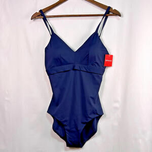 SPANX One-Piece Swimsuit Padded Bra Navy Blue Women’s Size S/P New With Tags